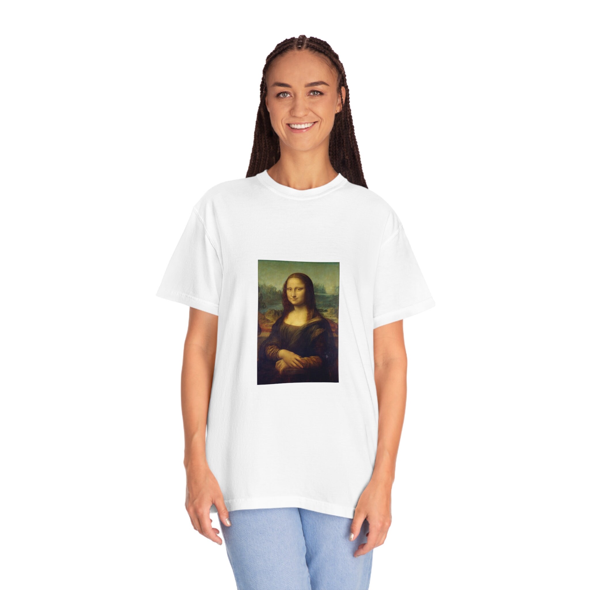 Mona Lisa Graphic T-shirt for Men, Mona Lisa Print, Print T