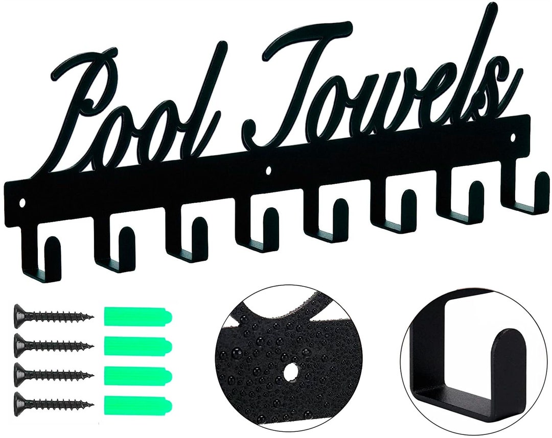 Wallmount Pool Towel Hooks Indooroutdoor Beach Towel Etsy