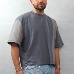 Oversized- unisex twotone t-shirt schnittmuster pattern