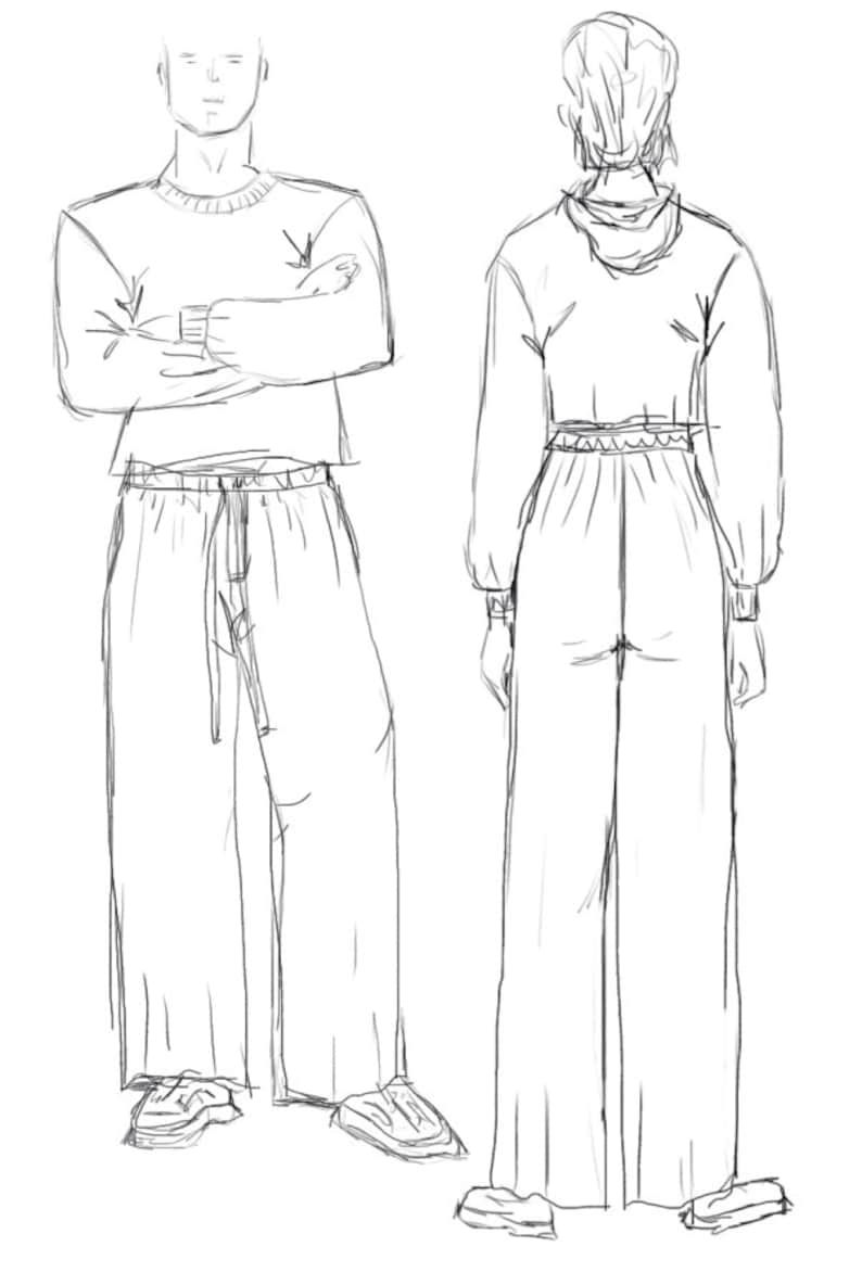 PDF Unisex Baggy Jogger Sewing Pattern XS-XXL image 4