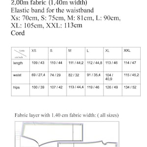 PDF Unisex Baggy Jogger Sewing Pattern XS-XXL image 6