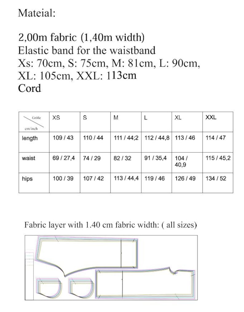 PDF Unisex Baggy Jogger Sewing Pattern XS-XXL image 6