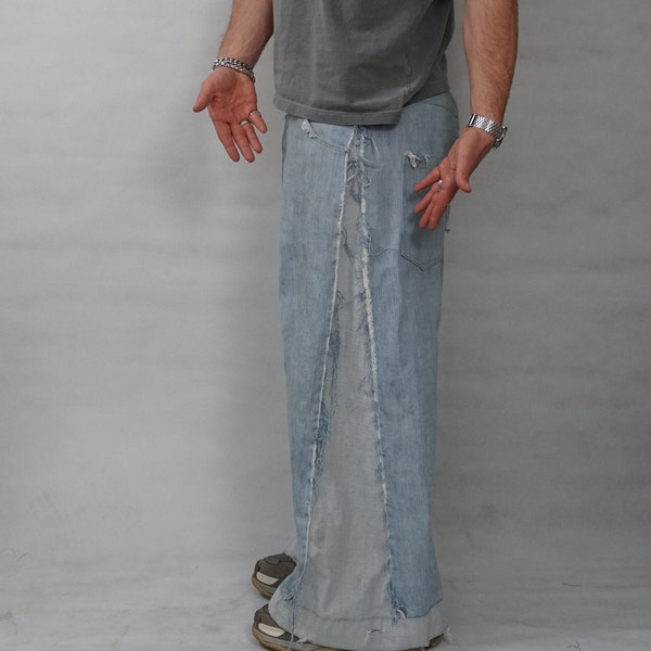 Pdf sewing pattern oversize baggy pants wedge unisex pants XS-XXL