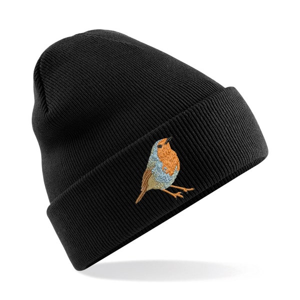 Little  Red Robin Premium Embroidered Beanie Hat  Colours To Choose