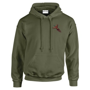 Embroidered Pheasant Gamebird  Hoodie A Must-Have For Outdoor Enthusiasts Stay Warm and Stylish with Our  Premium Hoodie