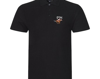 Horse Racing Embroidered Logo Polo Shirt - Personalized Gift