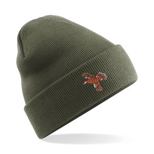 Warm and Stylish Grouse  Embroidered  Beanie Hat Stay Warm And Cozy