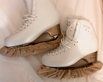 Kufenschoner Stoffschoner Eiskunstlauf Soakers Schlittschuh Schlittschuhschoner Figure Skating eislaufen genäht selbstgemacht Schlittschuh