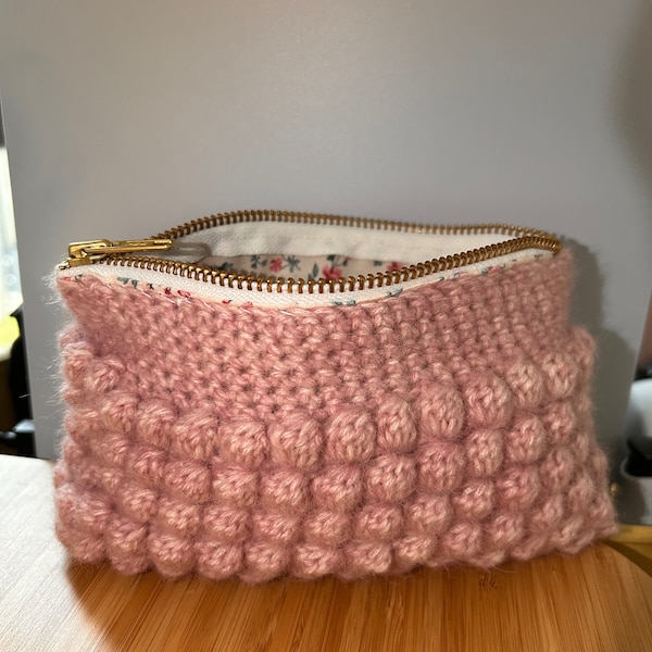 Kosmetiktasche Häkeln crochet swedish Style Täschchen Federmäppchen Kulturbeutel Stifteetui