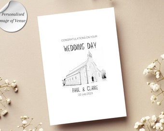Wedding Day - Congratulations on Your Wedding Personalised/Personalized  Greeting Card