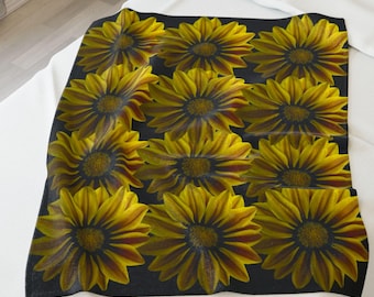 Floral Throw Velveteen Plush Blanket