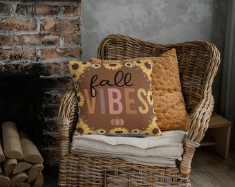 Fall Home Decor Sunflower Pillow, Double-Sided Autumn Cushion
