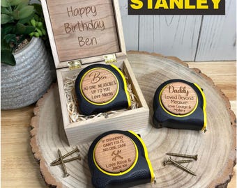 Personalised Engraved 5m Or 8m Stanley Tape Measure...