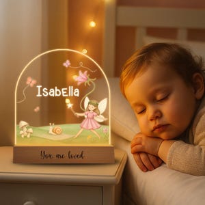 Custom Night Light for Baby Girl, New Baby Gift, Custom Name Floral Night Light Nursery Decor, Toddler Bedside Night Light, christmas gifts