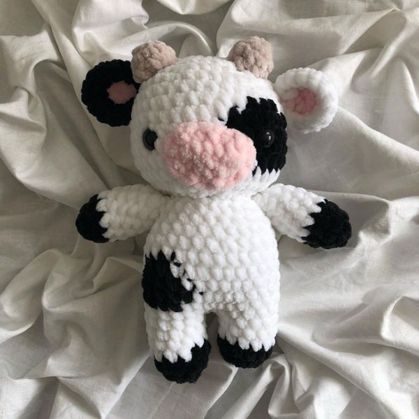 Koe pluche haakpatroon | Koepatroon | Baby koe Amigurumi PDF | Gehaakt dier | Haakpatroon Amigurumi |