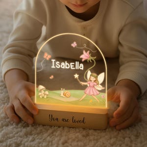 Custom Night Light for Baby Girl, Custom Name Floral Night Light Nursery Decor, Toddler Bedside Night Light, New Baby Gift, christmas gift
