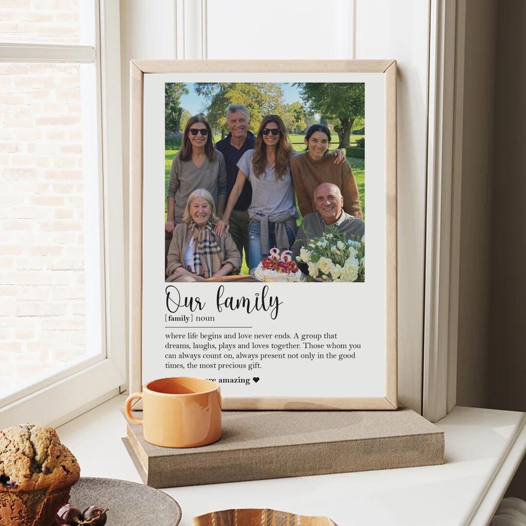 Personalized Family Photo Definition Print: Dad Gift, Wall Art - Etsy