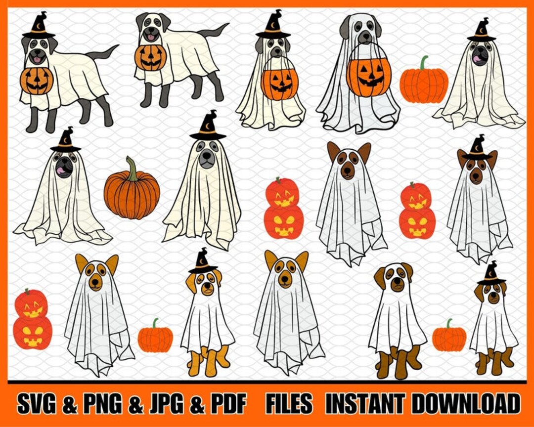 Cute Ghost Dogs SVG Ghost Dogs PNG Boo Svg Halloween Svg - Etsy