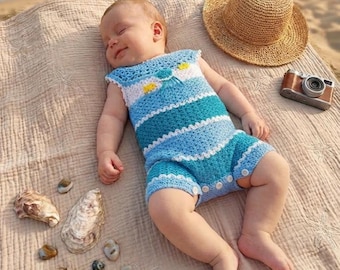 Crochet Baby Rompers, Summer Overall