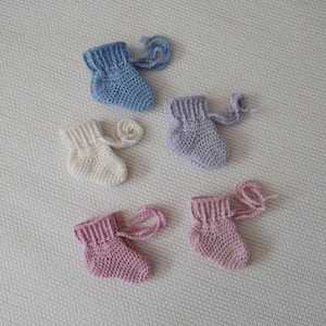 Baby alpaca wool socks Crochet newborn booties Baby wool leg warmers Knitted wool socks Handmade baby socks Baby gift idea Baby shower gift