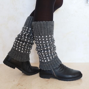 Crochet leg warmers Wool Boot cuffs long Ballet dance legwarmers Knee high boots covers Hand knittted Yoga leg warmers Boot toppers