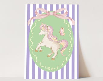 Unicorn Nursery Print: Whimsical Kids Room Wall Art (Digital Download)