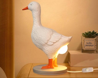 3D Entenei Lampe - Entenlampe mit Ei im Hintern Harz LED Ei Nachtlicht für Zuhause - Lustiges Harz Entennachtlicht - Ostern Ornamente
