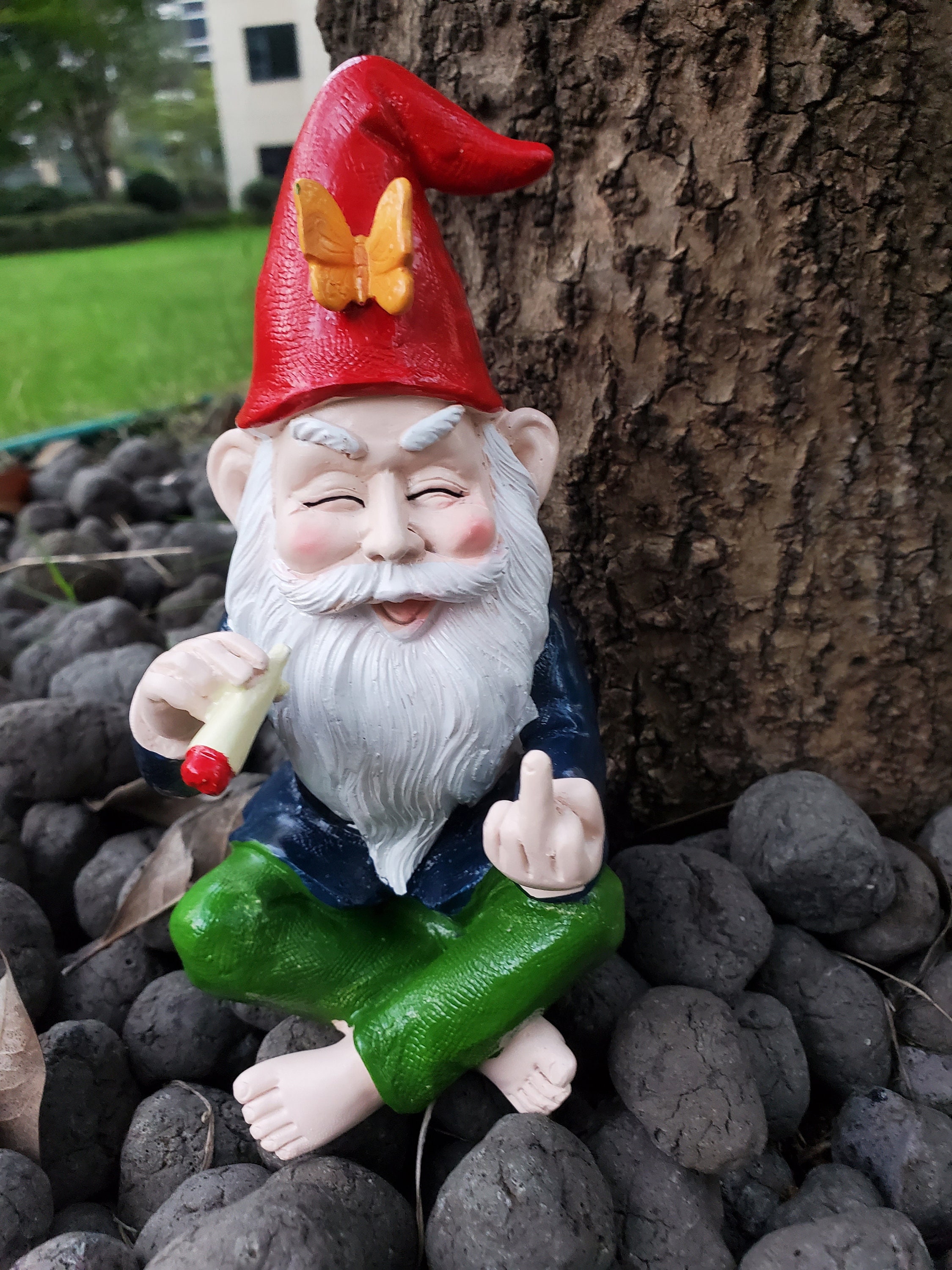 DOWILIN FairyCome Mini Garden Gnome Figurines Resin Fairy Garden Funny  Miniature Gnomes