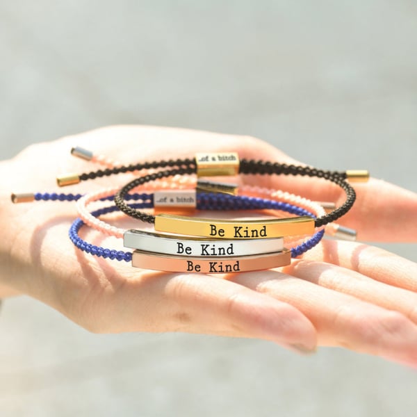 Be Kind Of A Bitch Bracelet, Gift For Sarcastic Friend, Affirmation Gift, Best Friends Bracelet, Friendship Jewelry Gift for Women Girls