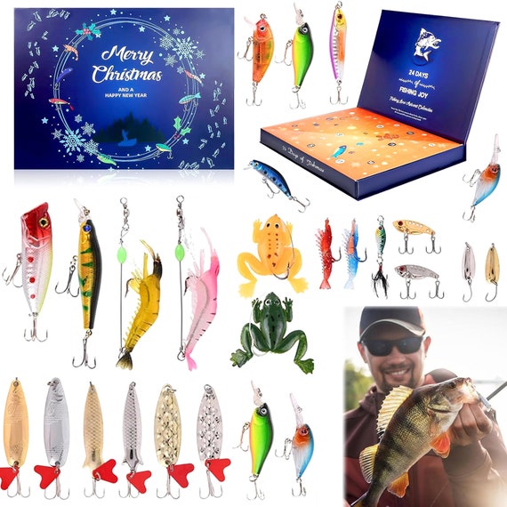 2023 Advent Calendar,advent Calendar Fishing Christmas Countdown 12 Days,  24 Days Fishing Set for Adult Teen,2023 Xmas Surprise Gift for Men 