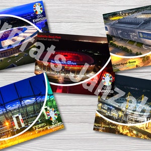 Set 10 Postkarten - Fußball-EM 2024 in Deutschland Stadion Fußball Stadion Fußballbünde