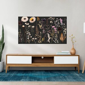 Samsung Frame TV-kunst Zomerwildflower. Gedroogde bloemen, botanische bloemen