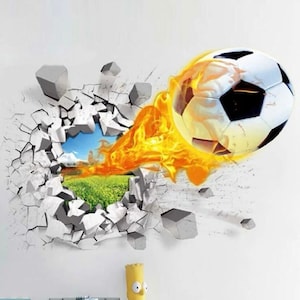 Football fire wall decal sticker