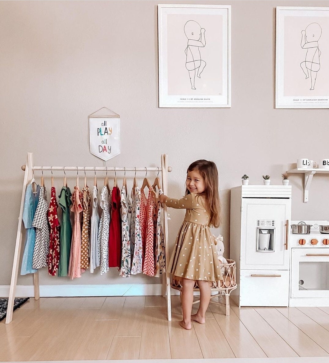 Little Girl Clothing Rack Etsy