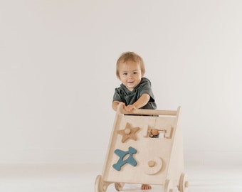 Wooden Activity Walker/Baby walker/Montessori activity walker/Activity Board