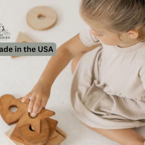 Wooden Shape Stacking Toy: Montessori-Inspired stacker for Toddler Development