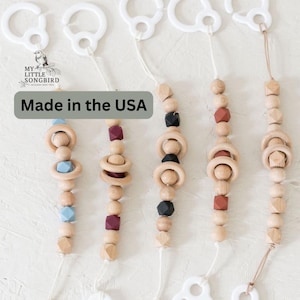 Wooden Stroller Garland: Versatile Baby Accessory for Pram, Car Seat & Crib - Unique Shower Gift