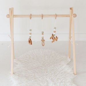 Sage wooden play gym/ wooden play gym / Montessori play gym/ baby gift/ baby shower gift/ baby gym frame/ baby mobile/ modern play gyms