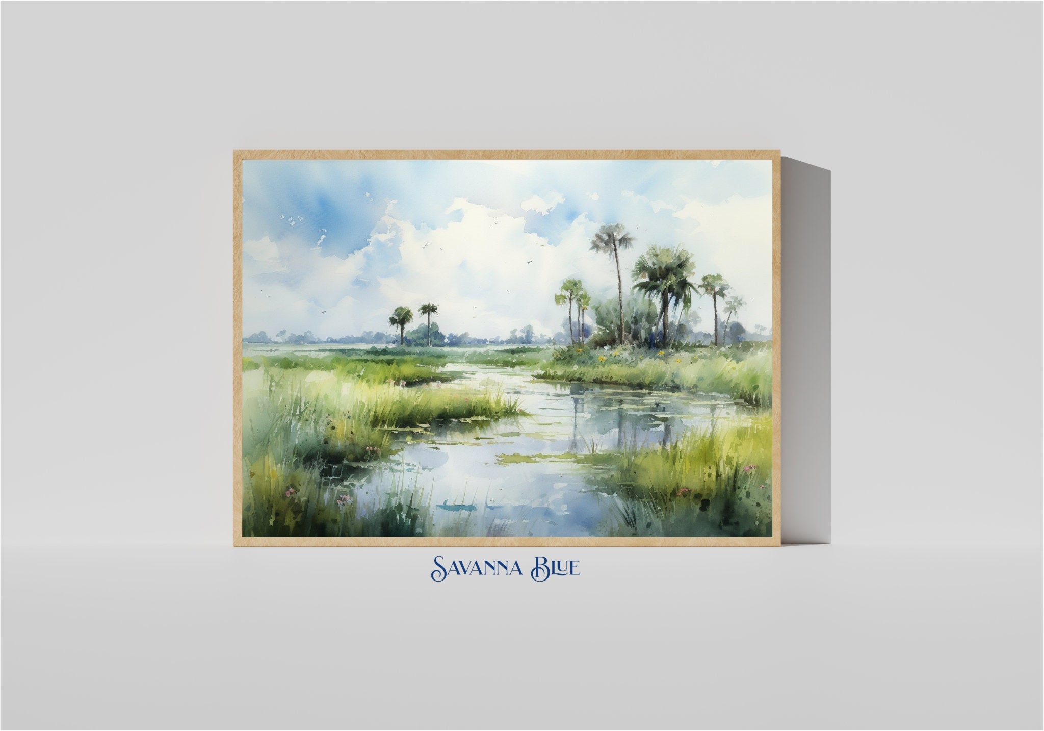 Florida Wall Art Florida Landscape Watercolor Nature - Etsy