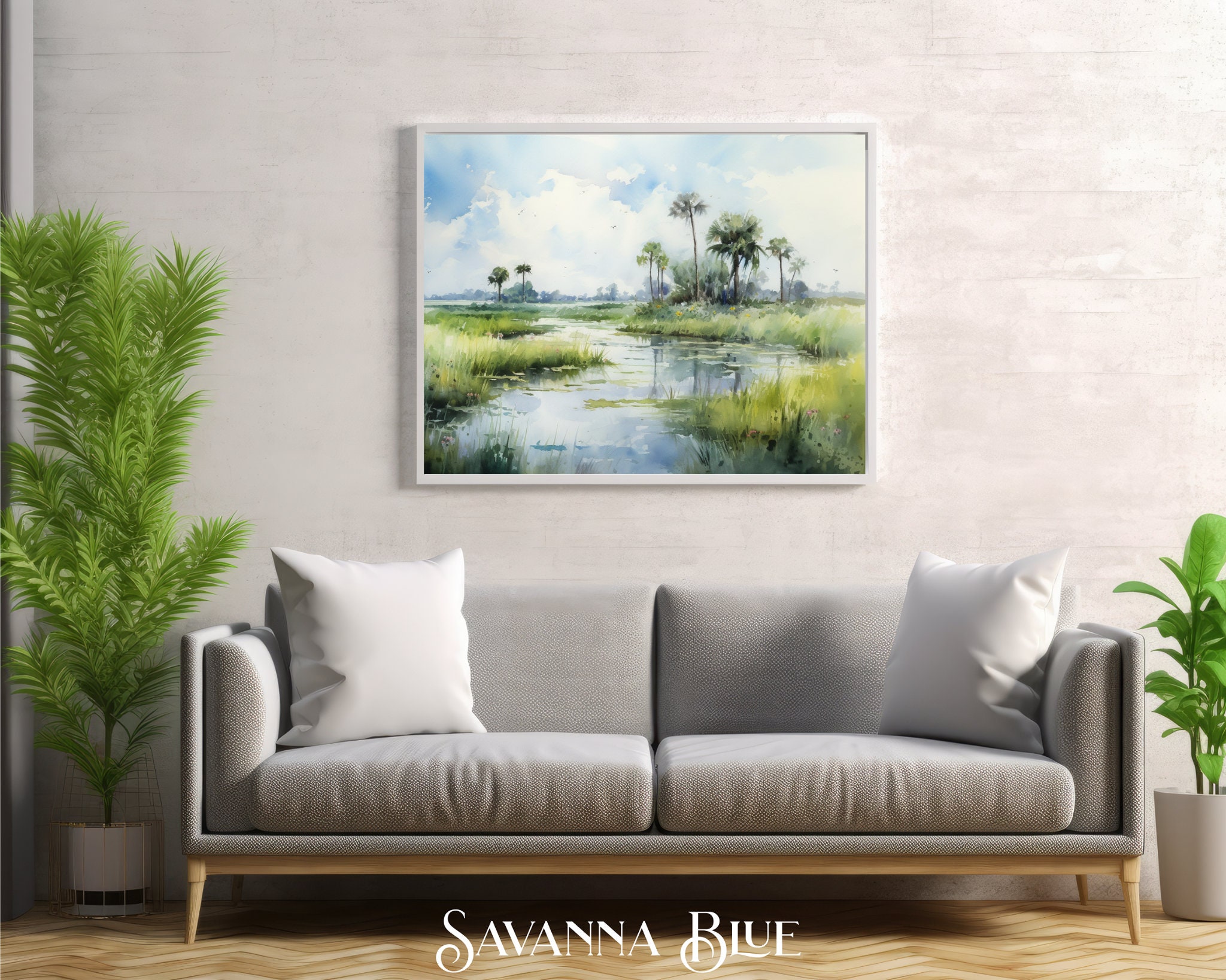 Florida Wall Art Florida Landscape Watercolor Nature - Etsy