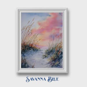 Coastal Sunset Sand Dune Art Print: Pass-a-Grille Beach Home Decor (Digital Download)