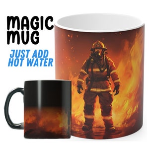 Firefighter Magic Mug gift for firefighter coffee cup gift for fire fighter coffee lover mug gift for him gift for her, sitrep apparel