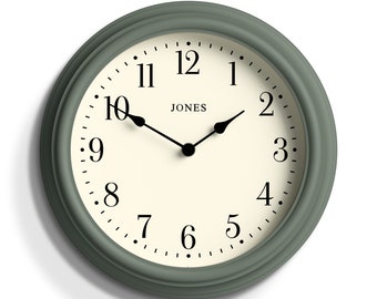 Jones Clocks® Venetian Wall Clock - Classic Traditional Design - Kitchen Clock - Living Room Clock - Decorative Case - Arabic Numerals