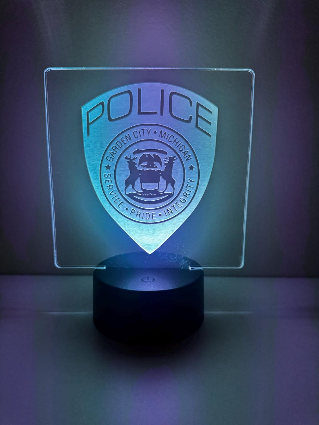 Police Sign Led Police Logo Badge Patch LED Acrylic Light - Etsy