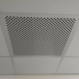 White Plastic Perforated Ceiling Tile with 1/2" Holes