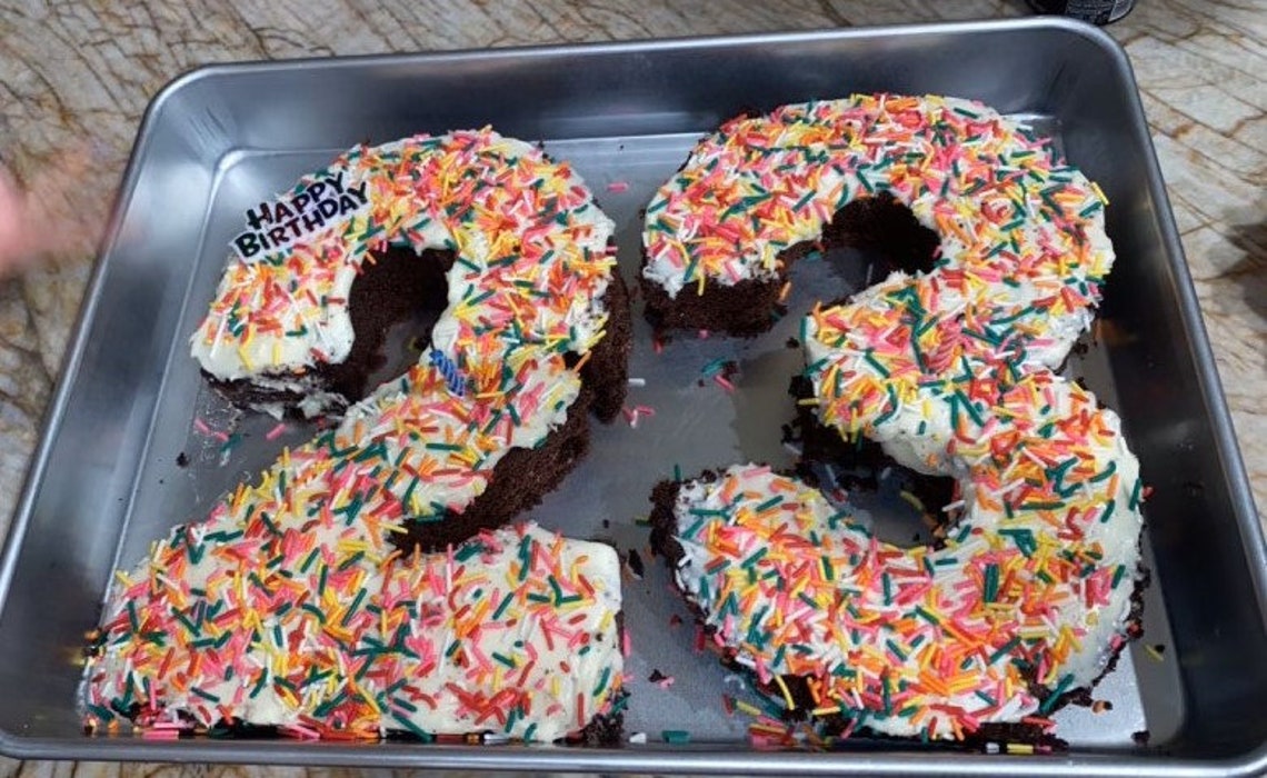 Number Cake Stencils Etsy