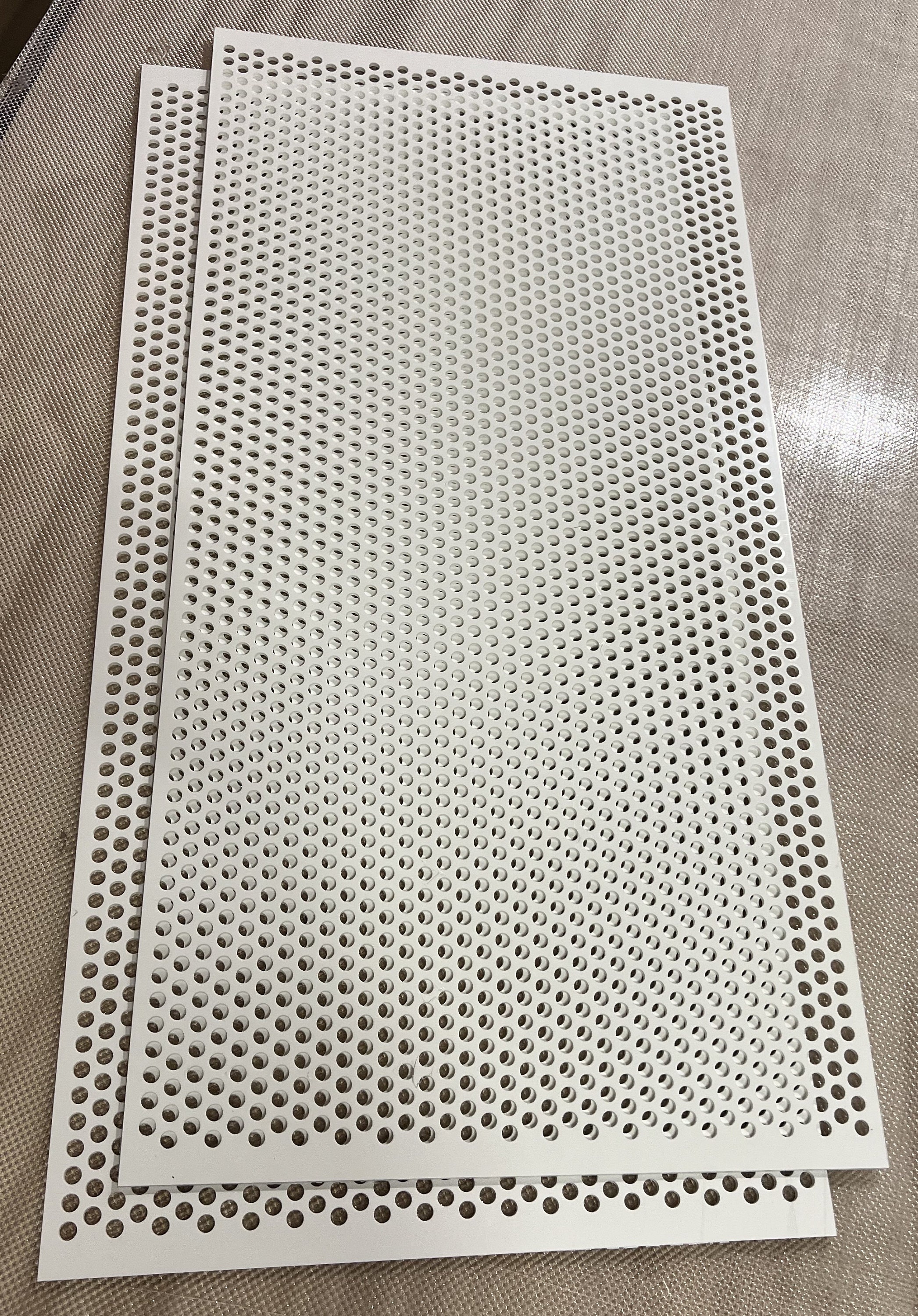 2 Pack of 2'x4' White Plastic Perforated Ceiling Tile with 1/2" Holes