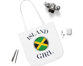 Island Girl Jamaika Canvas Einkaufstasche, 5-Farben Straps