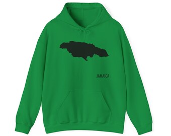 Jamaika Map Island Girl Unisex Heavy Blend ™ Kapuzen-Sweatshirt