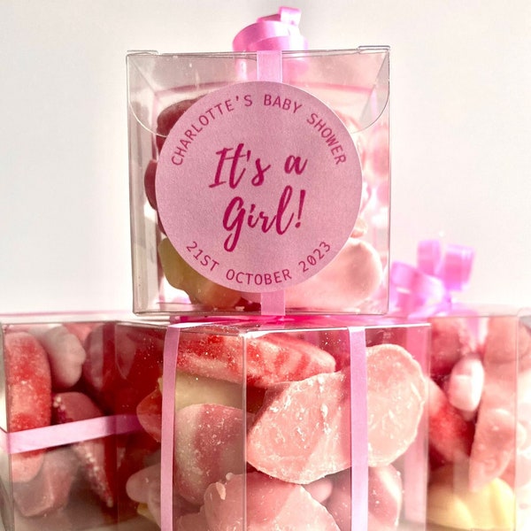 It's a Girl Sweet Boxes, Gender Reveal Sweets, Baby Shower Favours, Baby Girl Gift